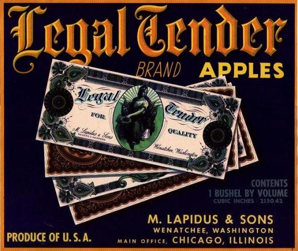 legal tender apples produce of usa