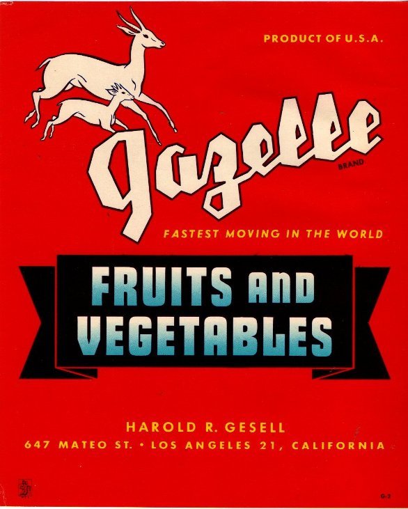 gazelle produce of usa