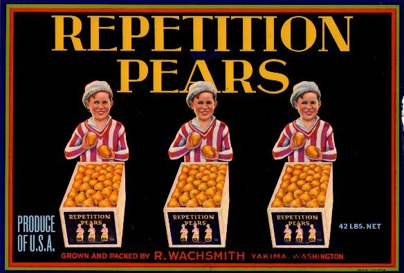repetition pears produce of usa