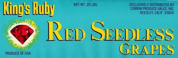 kings ruby red seedless grapes produce of usa