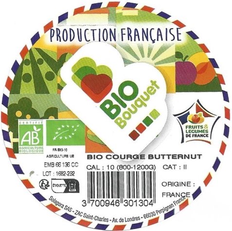 bio bouquet bio courge butternut cat:II origine: france 3700946301304