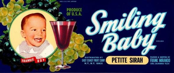 smiling baby petite sirah produce of usa
