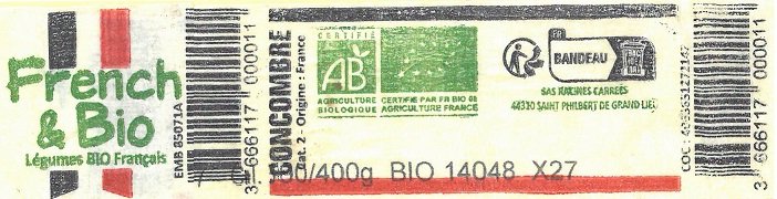 french & bio legumes bio francais 3666117000011 concombre cat 2 origine france