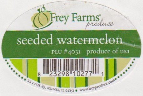Frey farms produce seeded watermeelon produce of usa plu 4031 823298102771 www.freyproduce.com