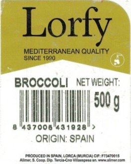 Lorfy mediterranean quality since 1990 broccoli net weight: 500 g 8437005431928 origin: spain