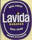 Lavida bananas real fresh real good grown in ecuador