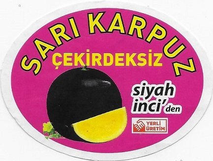 Sari karpuz cekirdeksiz siyah inci den