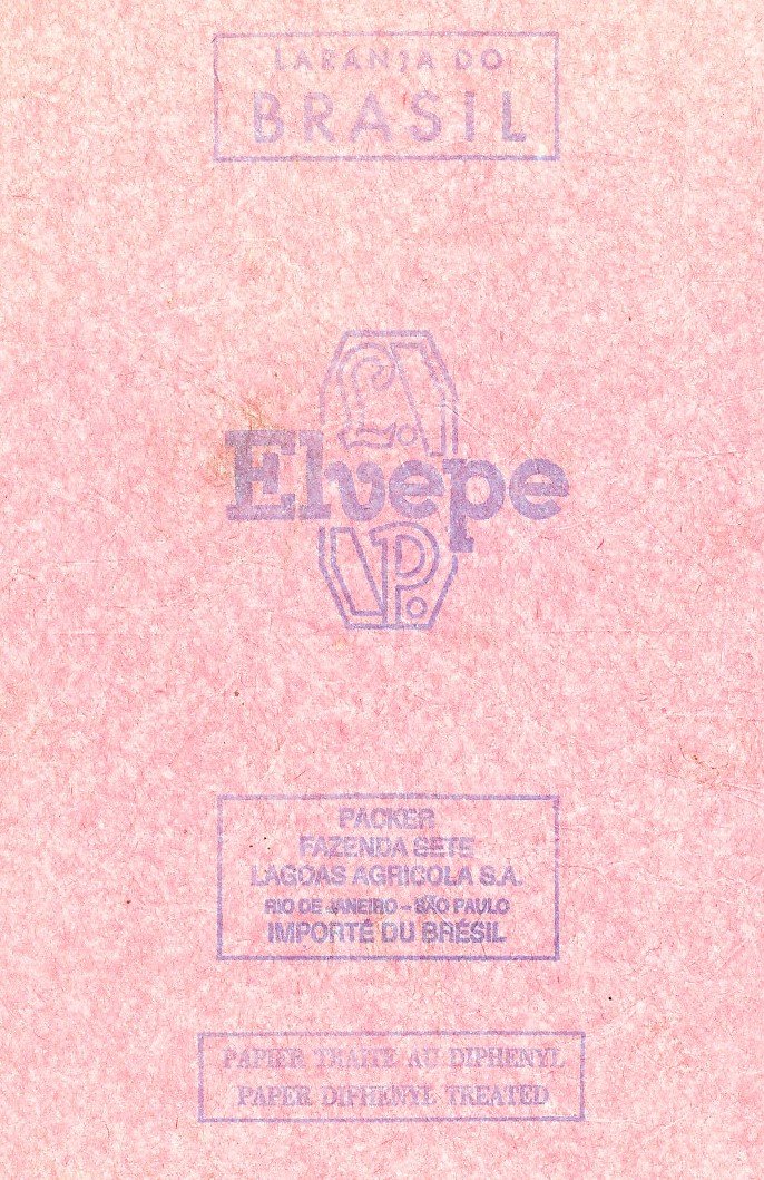Elvepe l. p. laranja do brasil packer fazenda sete rio de janeiro sao paulo importe du bresil