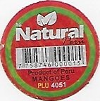 Natural peru 7758746000015 product of peru mangoes plu 4051