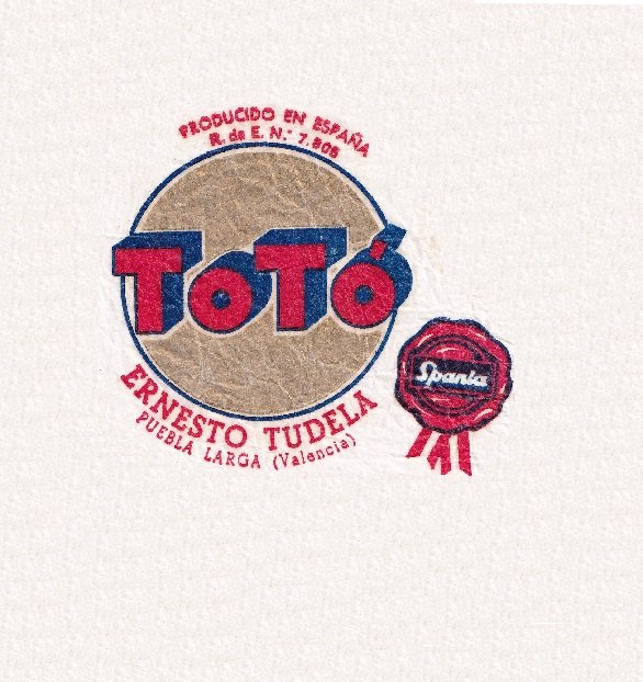 toto ernesto tudela puebla larga valencia producido en espana spania r.e. 7806