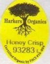 Harkers organics honey crisp 93283 L certified organic by pacs #16-004