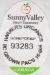 Sunny valley fruit company honey crisp 93283 canada