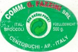 Comm. G. Fazzini srl der frune punkt ital broccoli fullgewicht 500 g. centobuchi ap. italy