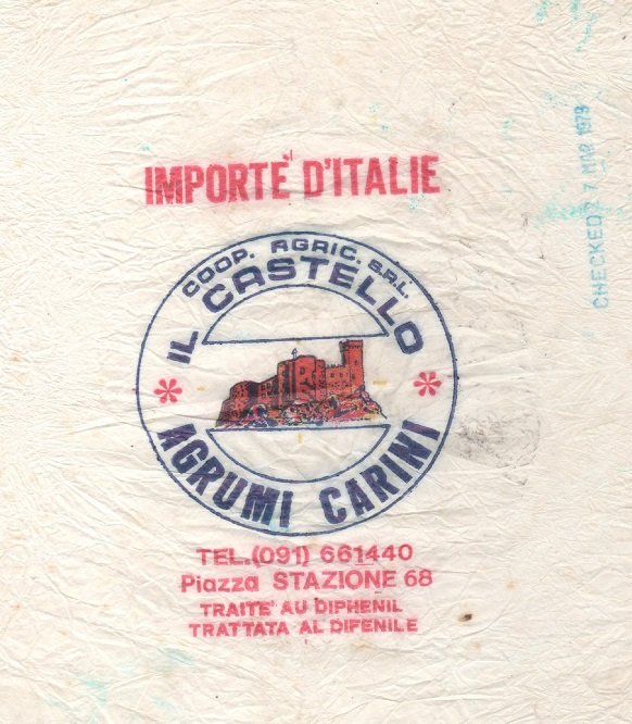 Coop. Agric. Il Castello s.r.l. agrumi carini importe d italie traite au diphenil trattata al difenile