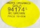 Harkers organics gala 94174 L bc grown