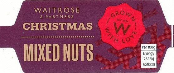 waitrose & partners christmas mixed nuts