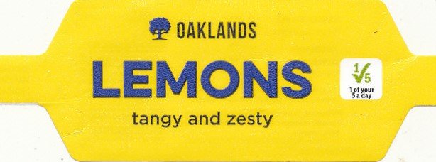 oaklands lemons tangy and zesty