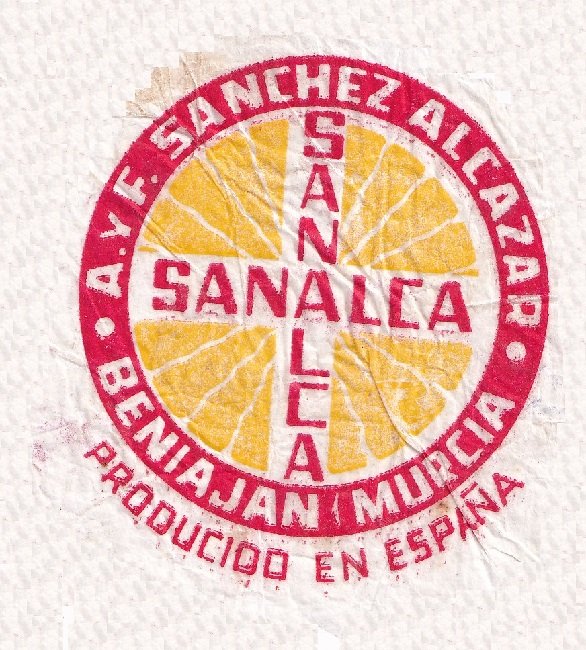 sanalca a. y f. sanchez alcazar beniajan murcia producido en espana