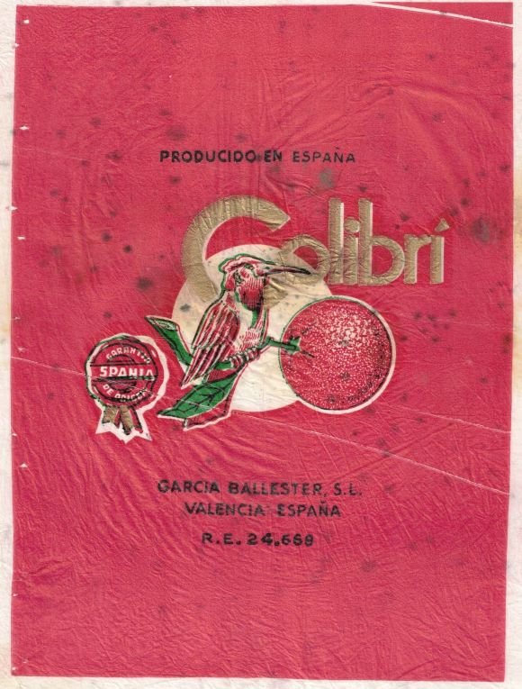 Colibri garcia ballester valencia espana producido en espana spania