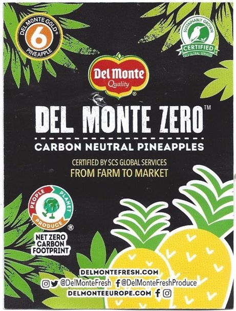 del monte zero carbon neutral pineapples certified by scs global service from farm to market 6  5050372131159