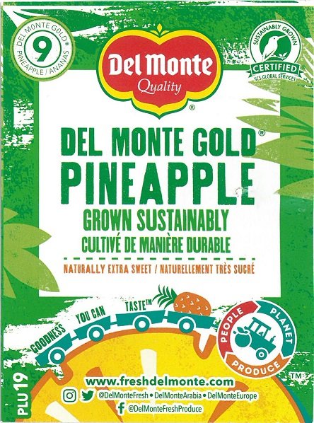 del monte quality gold pineapple grown sustainably 9 product of costa rica 5050372119003