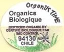 Organik time organics biologique certified organic by certifie organique par imo control. 94130 chile