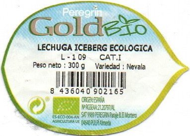 peregrin gold bio lechuga iceberg ecologica 8436040902165 origen espana