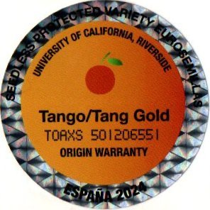 Tango / tang gold seedless protected variety eurosemillas university of california, riverside origin warranty espana 2024