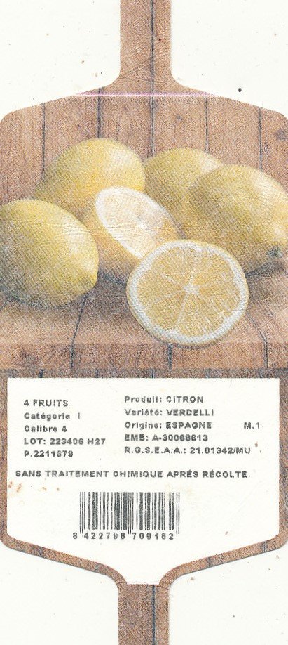 Citron verdelli espagne 8422796700162