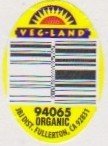 Veg-land 94065 organic jbj dist. fullerton ca 92831