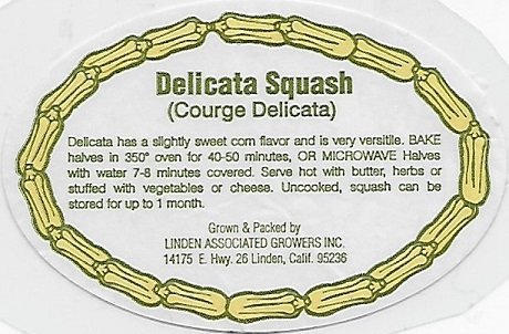 Linden associated growers inc delicata squash