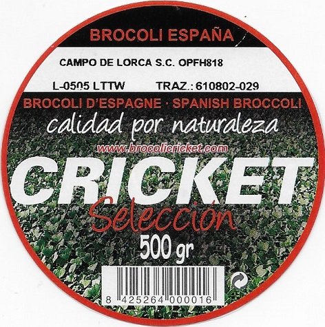 Cricket selection brocoli espana 500gr 8425264000016