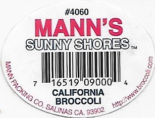 Mann s sunny shores #4060 california broccoli 71651990004 www.broccoli.com