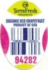 Terra Fresh organics organic red grapefruit product of usa 94282
