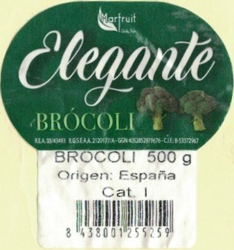Marfruit elegante brocoli 500 g origen: espana cat. 1 8438001255259