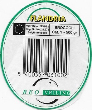 Reo veiling flandria broccoli 500gr belgique 5400357031002