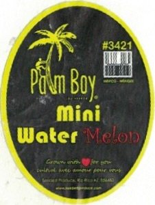 Palm Boy #3421 mexico mexique mini watermelon grown with love for you cultive avec amour pour vous