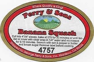 Perry & sons banana squash 4757 monteca ca 95336