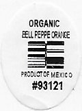 Organic bell pepper orange product of mexico #93121
