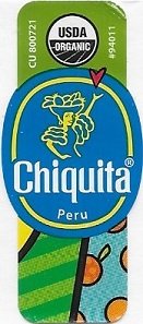 Chiquita peru #94011 usda organic cu800721