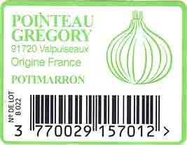 pointeau gregory 91720 valpuiseaux origine france potimarron 3770029157012
