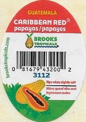 Brooks tropical caribbean red papayes guatemala 081679432002 3112