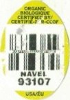 organic biologique certified by certifie par ccof navel 93107 i.s.a./e.u