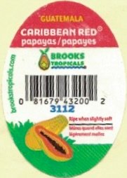 Brooks Tropicals guatemala carribbean red papayas 981679432002 3112