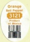 orange bell pepper 3121 product of mexico