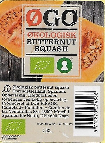0go 0kologisk butternut squash oprindelsesland spanien 5712870274386