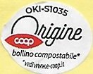 Coop origine oki-S1035 bollino compostabile