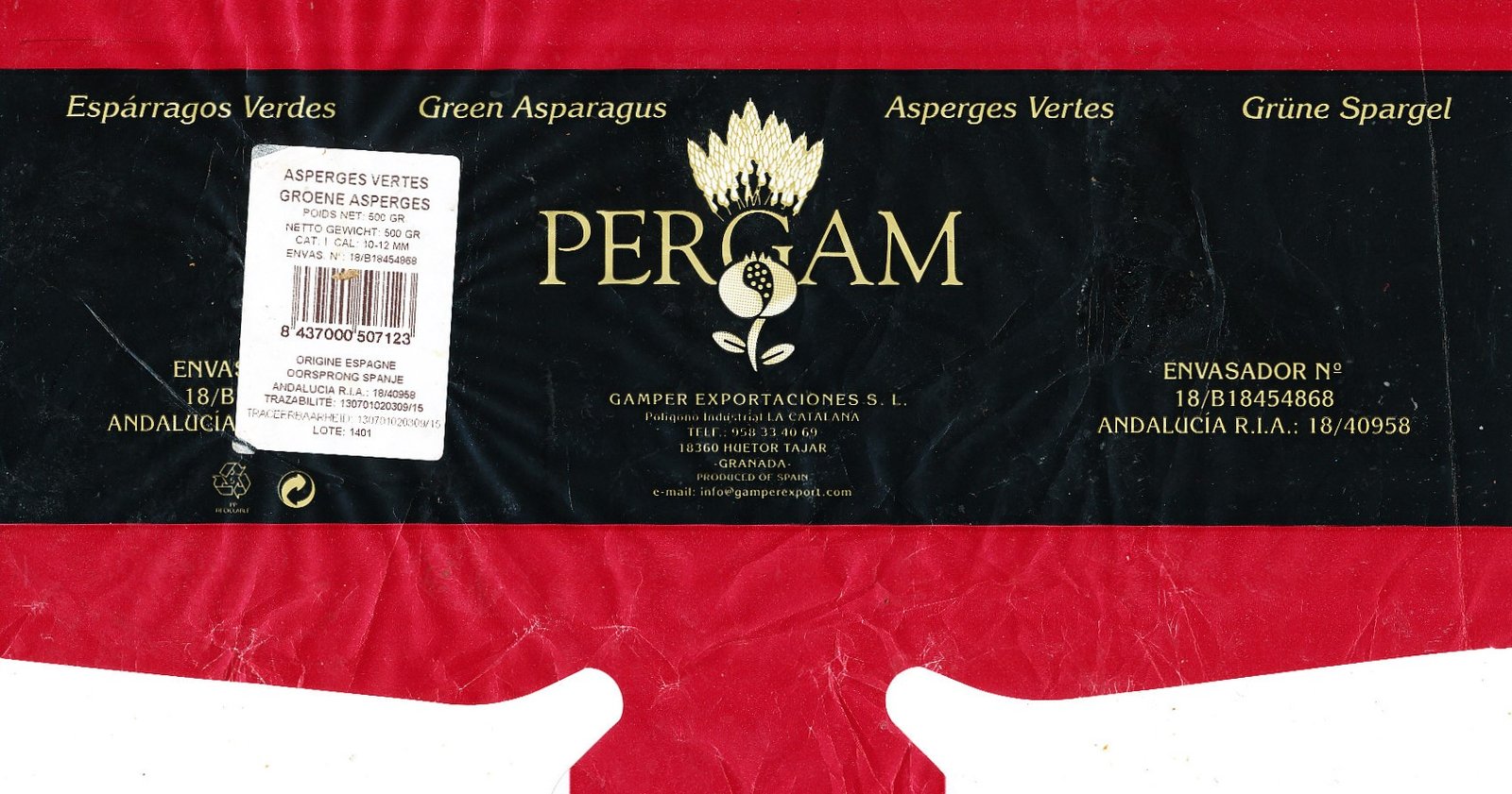 Pergam gamper exportaciones huetor tajar granada asperges vertes