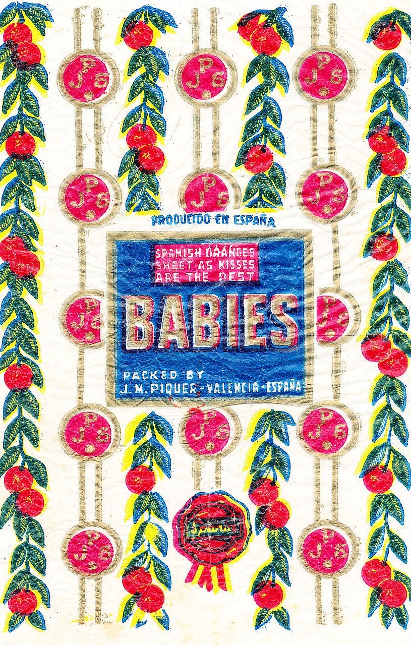 Babies spanish oranges sweet as kisses are the best j.m. piquer valencia espana spania