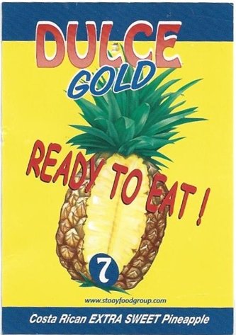 dulce gold ready to eat 7 costa rican extra sweet pineapple 7443005940194